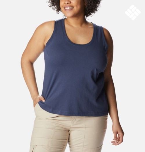 Women's Columbia Sapphire Point Tanks Navy | Plus Size CA-X50C8